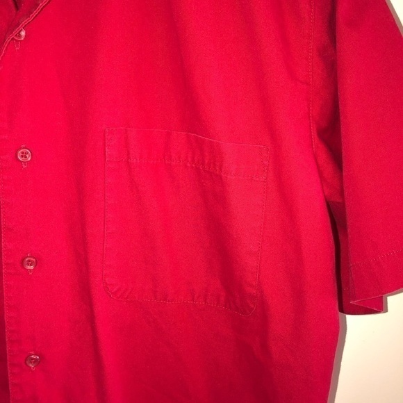 Wearguard red short sleeve shirt size medium cotton & polyester pocket on front - Picture 4 of 11